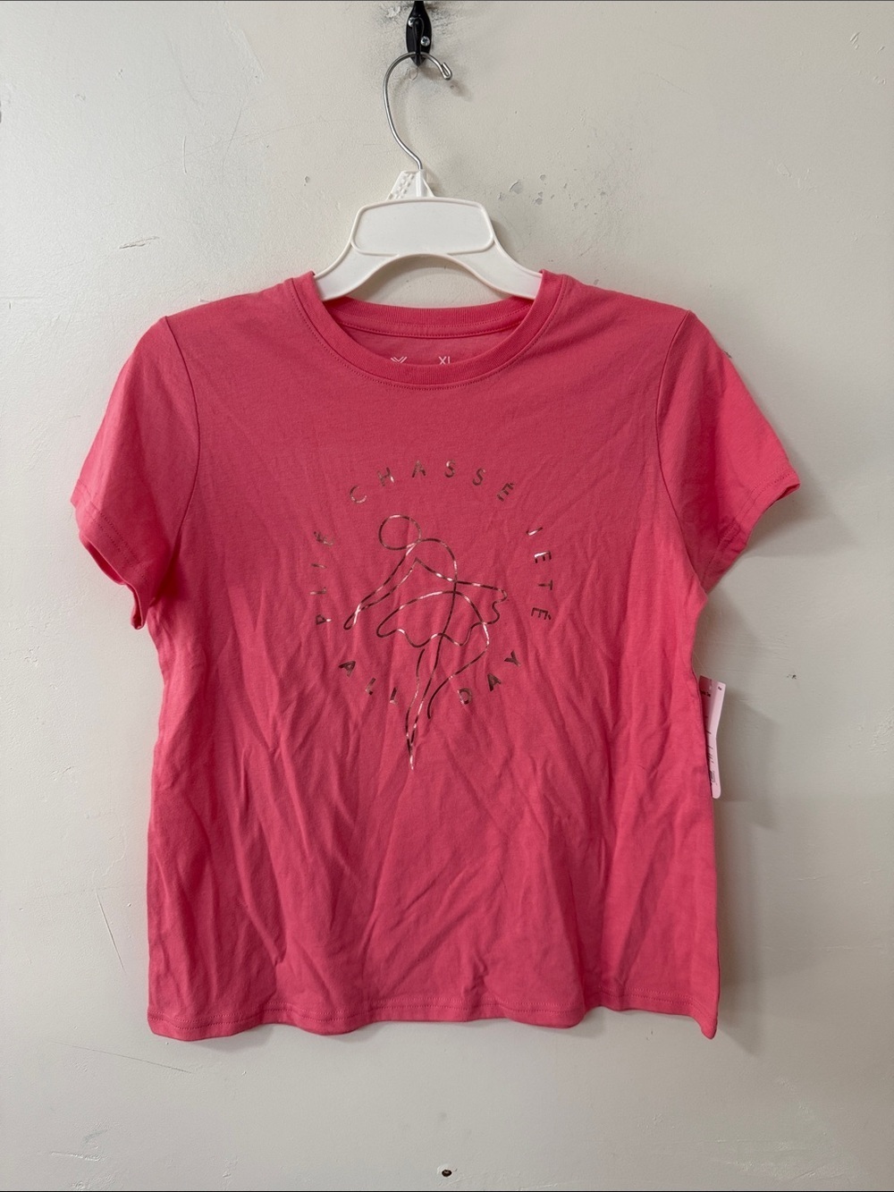 Xersion Hot Pink Short-Sleeve Graphic Crewneck Tee